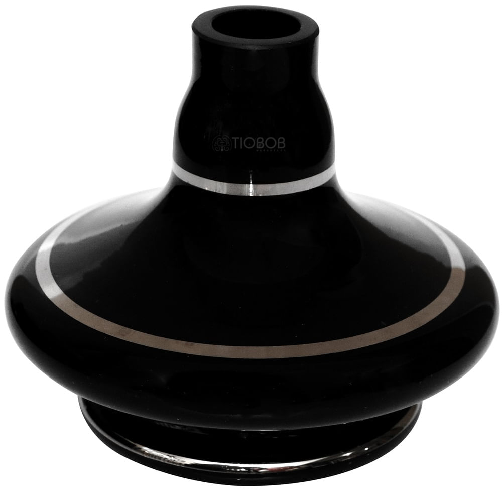 Base Shisha Glass Pequena Aladim Faixa Prata tiobob