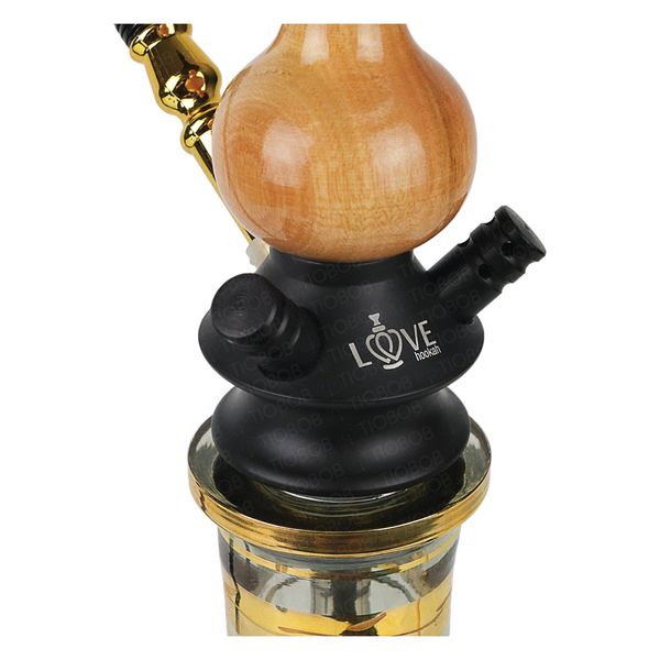 Setup Love 02 Narguile Completo Love Hookah France Black Clear tiobob