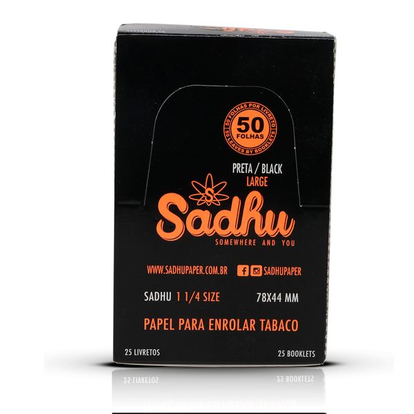 Papel-Sadhu-Pequeno-Classic-Black---25-Unidades