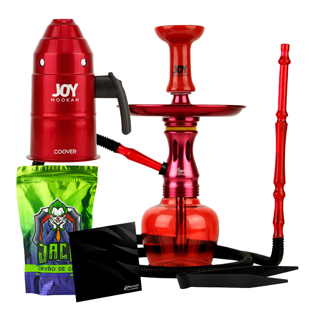 Narguile Completo Pequeno Legacy Flush com Base Ninja Jumbinho