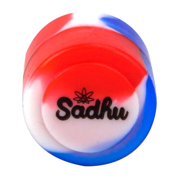 Slick-de-Silicone-Sadhu-Cilindrico-Pequeno-2ml-Vermelho-Azul-e-Branco-Tiobob-28974