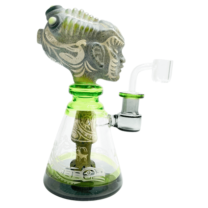 Bong-de-Vidro-Abduzido-Gold-Line-Pequeno-Maori-Kane-Green-31235