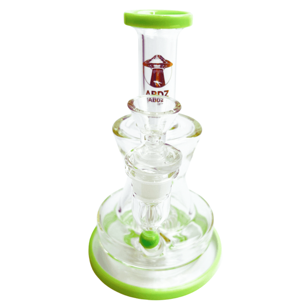 Bong-de-Vidro-Abduzido-Gold-Line-Pequeno-Mushroom-Family-Milk-Green-31194-1