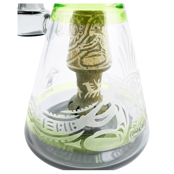 Bong-de-Vidro-Abduzido-Gold-Line-Pequeno-Maori-Kane-Green-31235-3