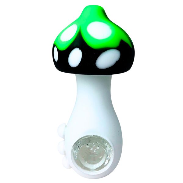 Pipe-de-Silicone-Silitoy-Mushroom-Preto-com-Verde-32841