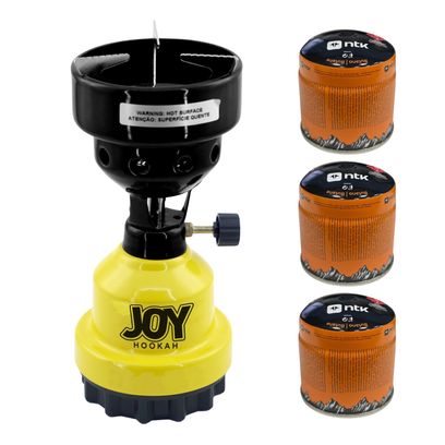 Kit-Fogareiro-Joy-Raptor-com-3-Latas-de-Refil-Gas-Nautika-Amarelo-34010
